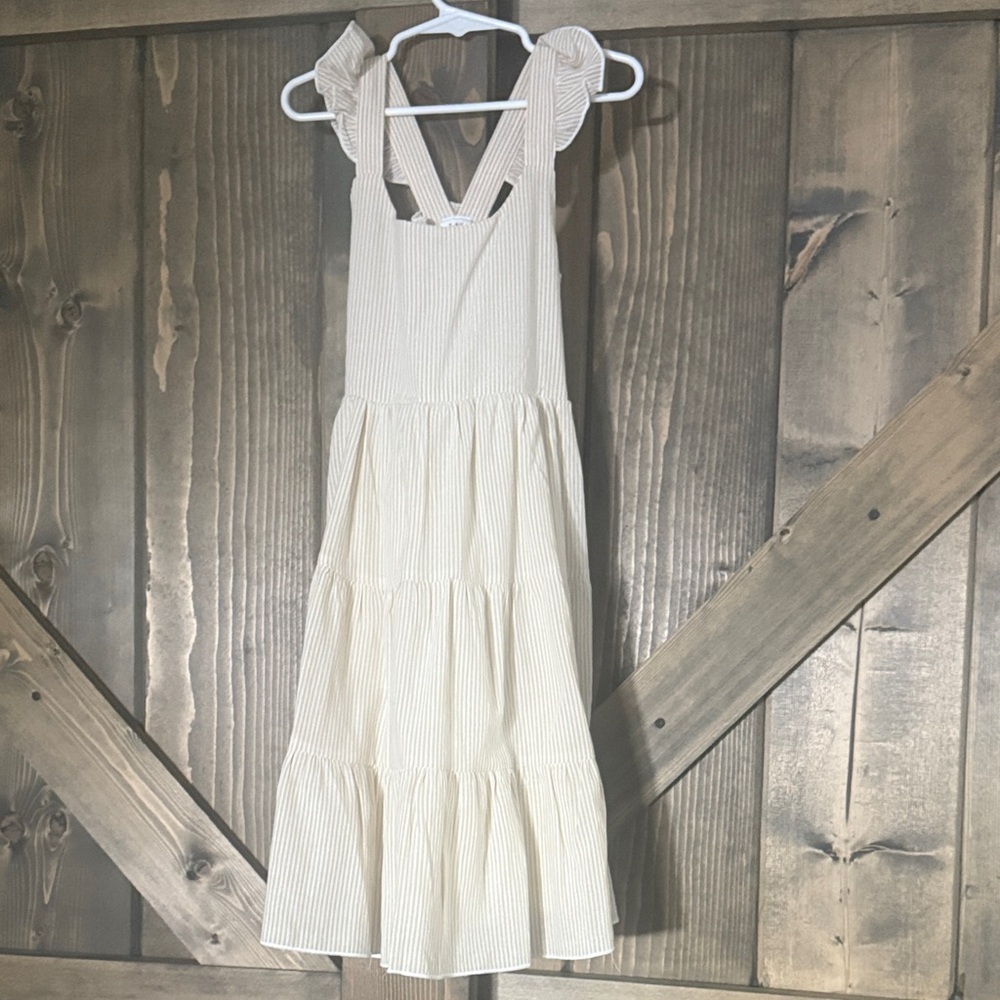 Amazon Cream Ruffle Kids Dress